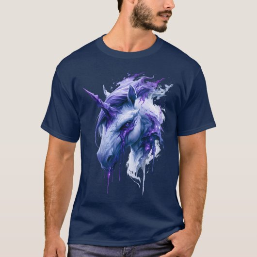 ダークファンタジーギャラクシー ユニコーンTシャツ Tシャツ (正面)