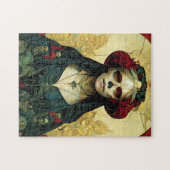 ダークファンタジーゴシックスカル女性 ジグソーパズル (横)