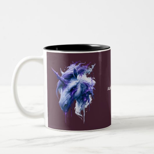 ダークファンタジーユニコーン コーヒーマグ ツートーンマグカップ (左)
