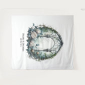 ダークファンタジー城窓ゴシックウェディング タペストリー (正面(横))