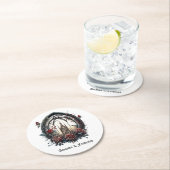 ダークファンタジー城窓ゴシックウェディング ラウンドペーパーコースター (インサイチュ)