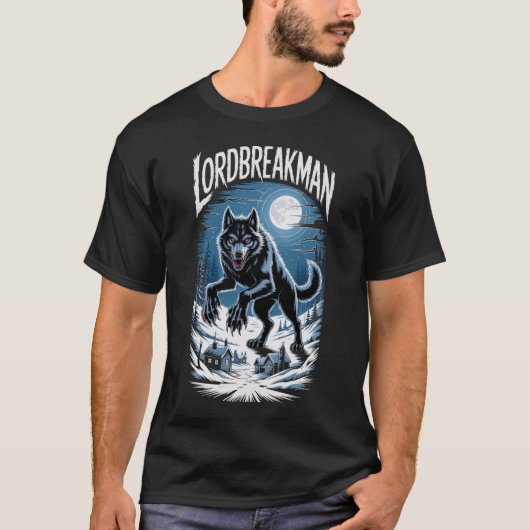 ダークファンタジー・ウルフアート ファン向け Tシャツ (正面)