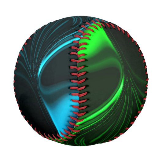 ダークファンドでグリーンニッケルめっきされた曲線と折り目。 野球ボール (アングル)