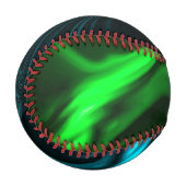 ダークファンドでグリーンニッケルめっきされた曲線と折り目。 野球ボール (正面左)