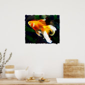 ダークフィッシュ池の明るい黄金のコイ ポスター (キッチン)