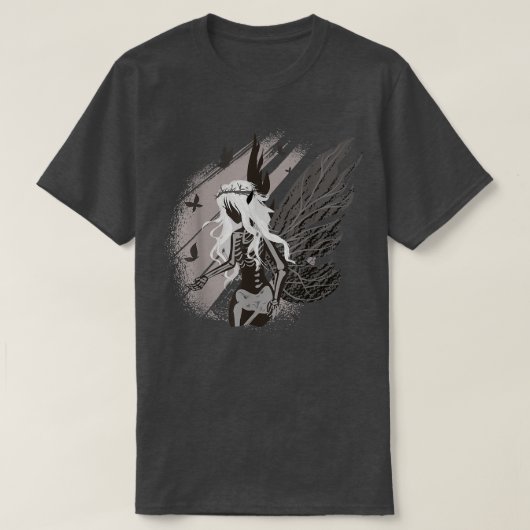 ダークフェアリーのスケルトンFairycore Faecore Fairywave Go Tシャツ (デザイン正面)