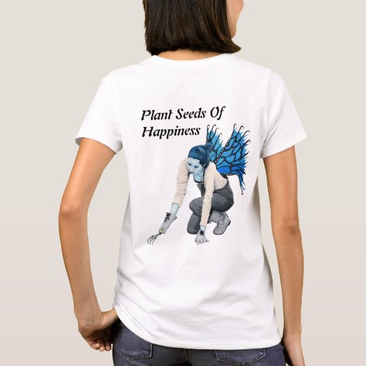 ダークフェアリーガーデニングファンタジーアートシャツ Tシャツ (裏面)