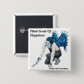 ダークフェアリーガーデニングファンタジーアートボタン 缶バッジ (正面&裏面)