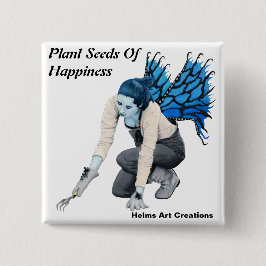 ダークフェアリーガーデニングファンタジーアートボタン 缶バッジ