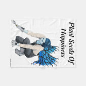 ダークフェアリーガーデンガーデナーファンタジーアートブランケット フリースブランケット (正面(横))