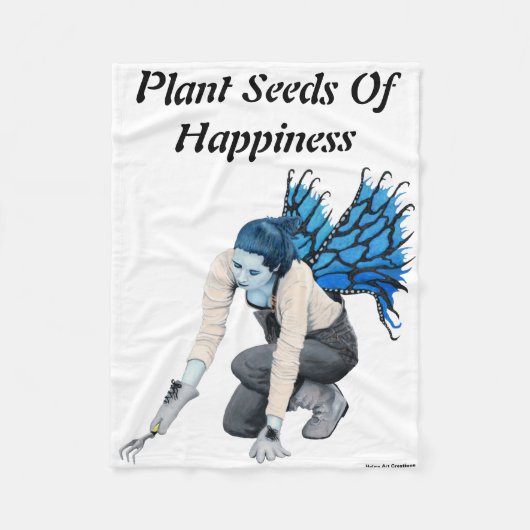 ダークフェアリーガーデンガーデナーファンタジーアートブランケット フリースブランケット (正面)