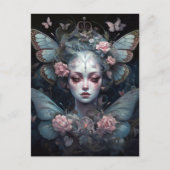 ダークフェアリーガールゴシックファンタジーアート ポストカード (正面)