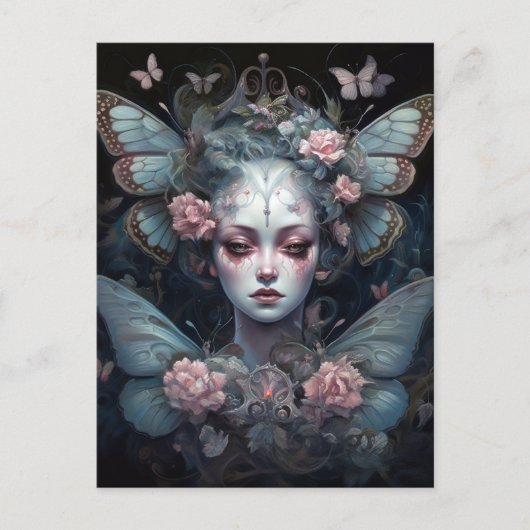 ダークフェアリーガールゴシックファンタジーアート ポストカード (正面)