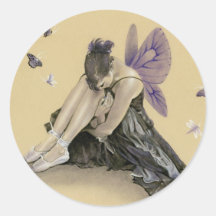 ダークフェアリーパープルウィングステッカー
