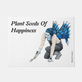 ダークフェアリー庭師ガーデニングファンタジーアートドアマット ドアマット