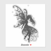 ダークフェアリー流れるヘアノートパソコン切り出しビニル シール (シート)