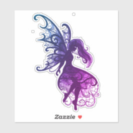 ダークフェアリー流れるヘアノートパソコン切り出しビニル シール