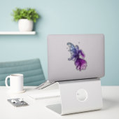 ダークフェアリー流れるヘアノートパソコン切り出しビニル シール (デスク上のノートパソコン)