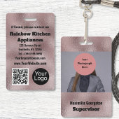 ダークフェイクピンクのメタリックIDバッジ バッジ