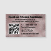 ダークフェイクピンク金属磁気ビジネスカード (正面)