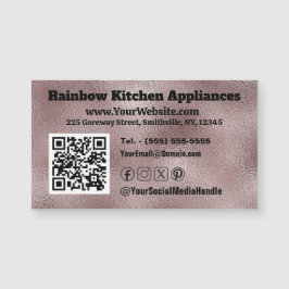 ダークフェイクピンク金属磁気ビジネスカード