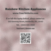 ダークフェイクピンク金属 シール (正面)