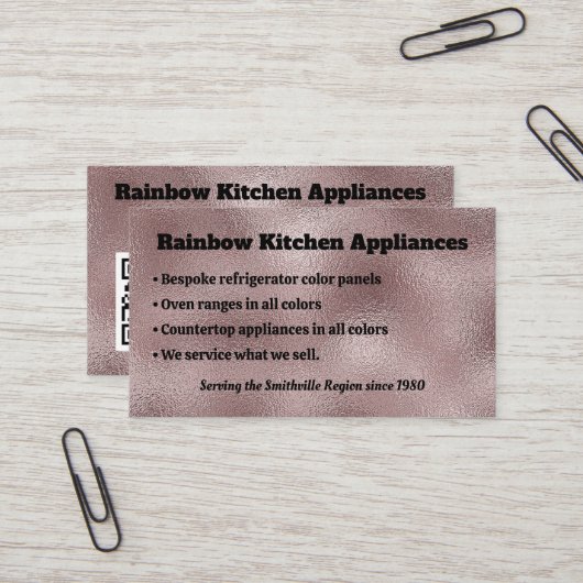 ダークフェイクピンク金属 名刺 (正面/裏面インサイチュ)