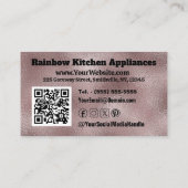 ダークフェイクピンク金属 名刺 (裏面)