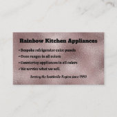 ダークフェイクピンク金属 名刺 (正面)