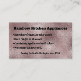 ダークフェイクピンク金属 名刺