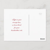 ダークフェイクルビーレッドジェムストーンメタリック金ゴールドダマスク ポストカード (裏面)