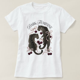 ダークフェミニン・チーター柄+リボンボウTシャツ Tシャツ