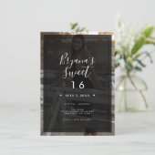 ダークフォトティントオーバーレイモダン甘ミニマル度16 招待状 (スタンド正面)