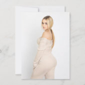 ダークフォトティントオーバーレイモダン3ミニマル Sweet 16 招待状 (裏面)