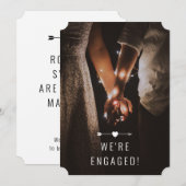 ダークフォト｜エンゲージメント発表｜カード｜Bttm 案内状 (正面/裏面)