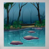 ダークフォレストの木とストリームのポスター ポスター (正面)