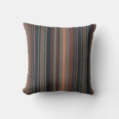 ダークフォレストの林檎縞模様デザイン クッション (正面)