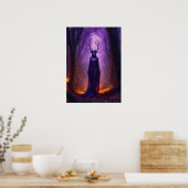 ダークフォレストの紫のカオスの魔女 ポスター (キッチン)