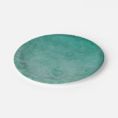 ダークフォレストの緑の水の色テクスチャ ペーパープレート (アングル)