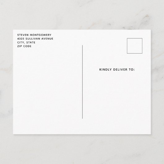 ダークフォレストの美しいグレーウルフ誕生日 インビテーションポストカード (裏面)