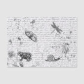 ダークフォレストカエル野生の花のデコパージュ 薄葉紙 (正面)