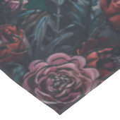 ダークフォレストグリーンエレガントなウェディングマルーンマウヴ テーブルクロス (アングル)