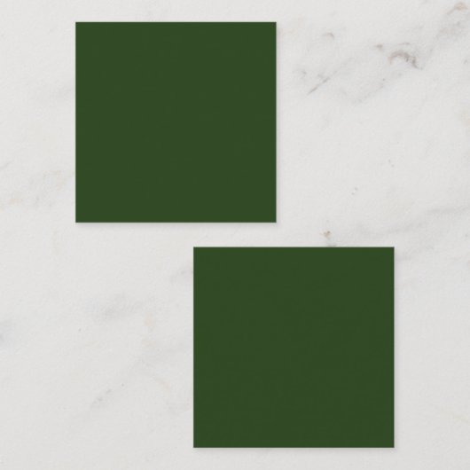 ダークフォレストグリーンスクエアビジネスカード スクエア名刺 (正面/裏面)