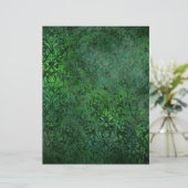 ダークフォレストグリーンダマスクフローラスクラップブック紙 (スタンド正面)