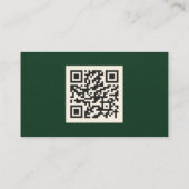 ダークフォレストグリーン&金ゴールドQRコード名刺 名刺 (裏面)