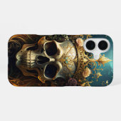 ダークフォレストスカルスマホケース iPhone 16ケース (裏面横)