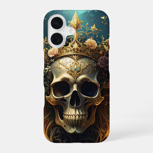 ダークフォレストスカルスマホケース iPhone 16ケース (裏面)