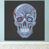 ダークフォレストスカル キャンバスプリント (インサイチュ (ウッドフロア))