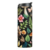 ダークフォレストマッシュルーム木版画アート タンブラー (回転左)