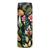 ダークフォレストマッシュルーム木版画アート タンブラー (裏面)